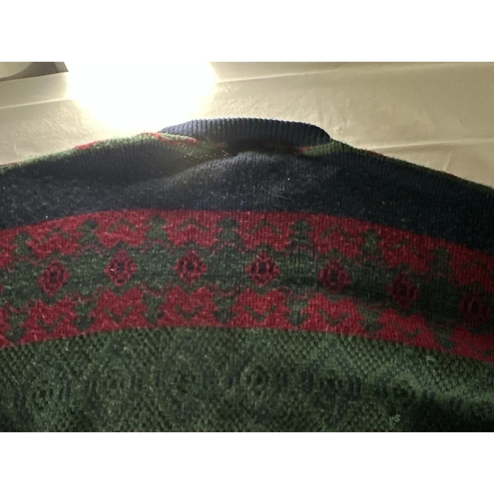 Vintage Aspetuck Trading Co Wool Blend Sweater Mens Large Nordic Grandpa Knit US